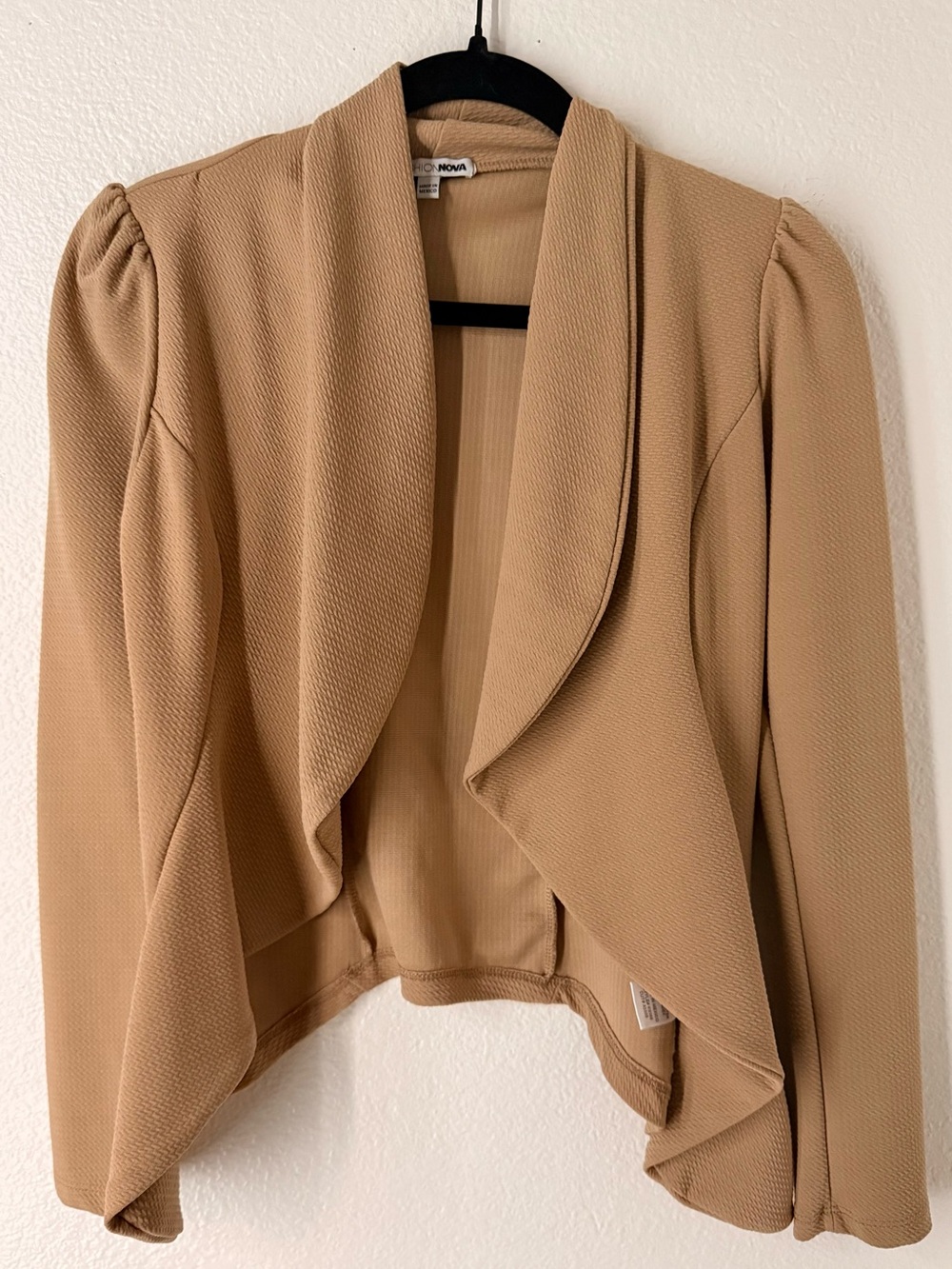 Fashion Nova Draped Open-Front Blazer